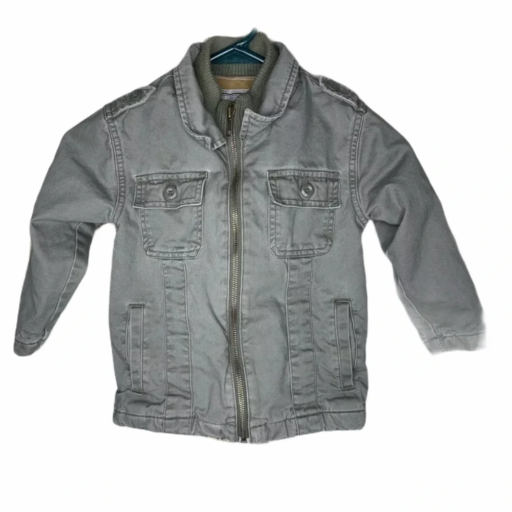 Old Navy Boys Jacket Size 4t Green Army Bomber